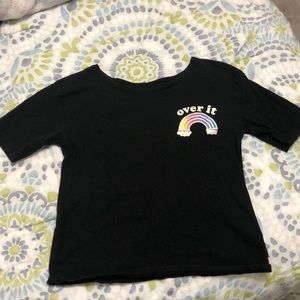 LEVI’S black tee size M and rainbow print KIDS